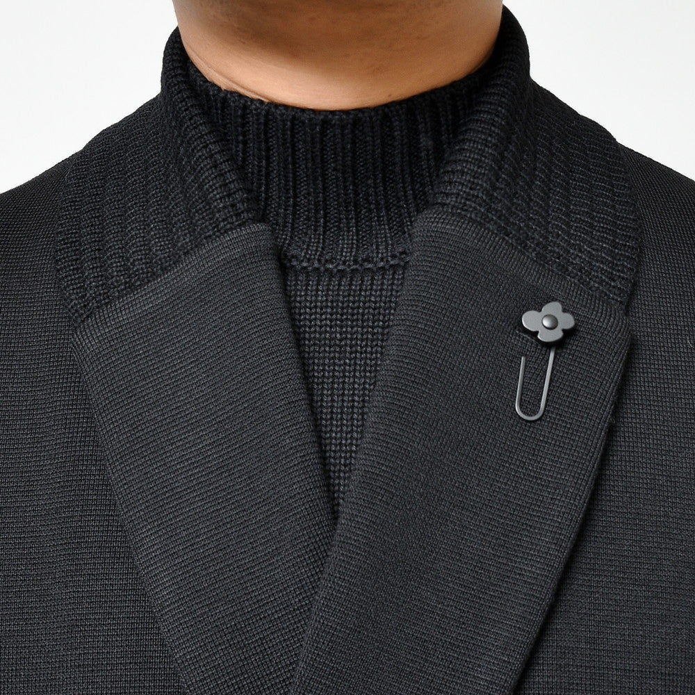 LARDINI（ラルディーニ） ウールミラノリブダブルブレストニットジャケット ALJM01J000