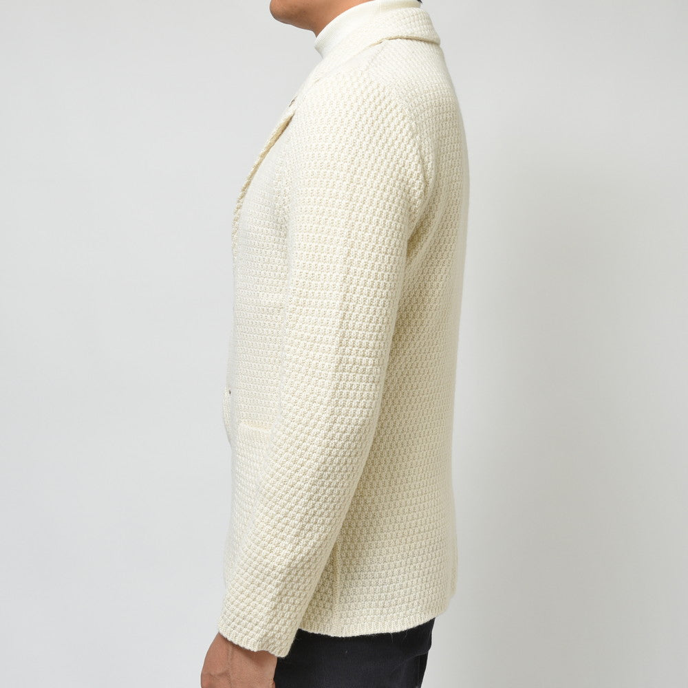 LARDINI（ラルディーニ） カシミアバスケットニットジャケット ALJM70J000