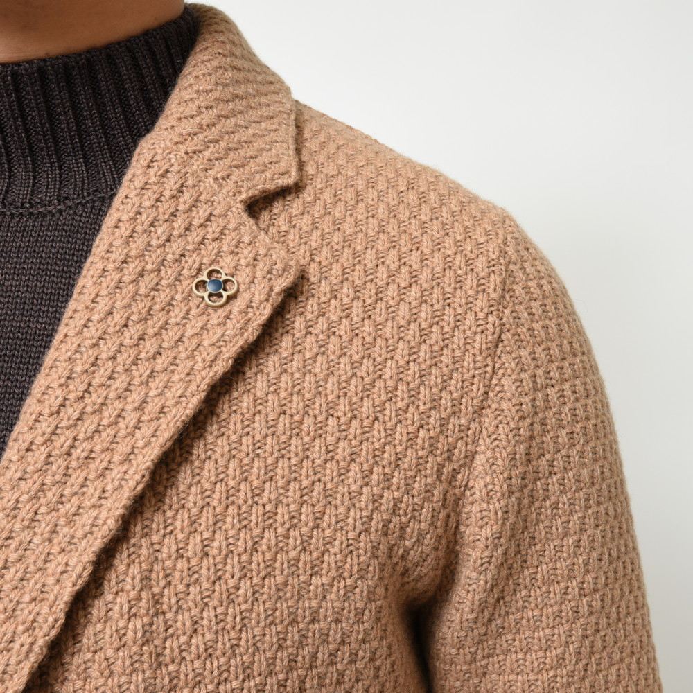 LARDINI（ラルディーニ） カシミアバスケットニットジャケット ALJM70J000