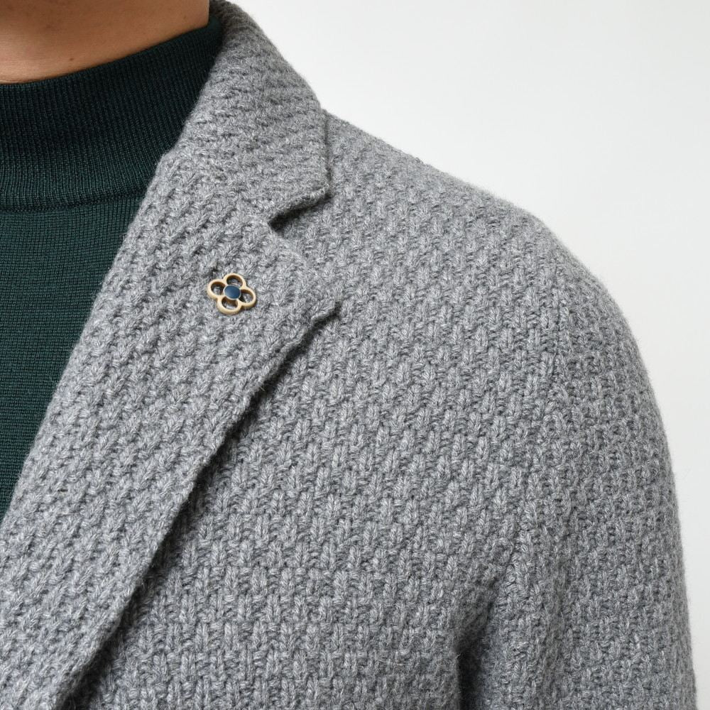LARDINI（ラルディーニ） カシミアバスケットニットジャケット ALJM70J000