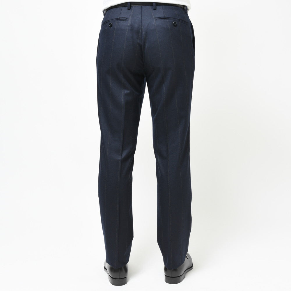 LARDINI（ラルディーニ） ADVANCEアドヴァンス ウールカシミアサキソニーチョークストライプ3B1プリーツスーツ 86107AQ435