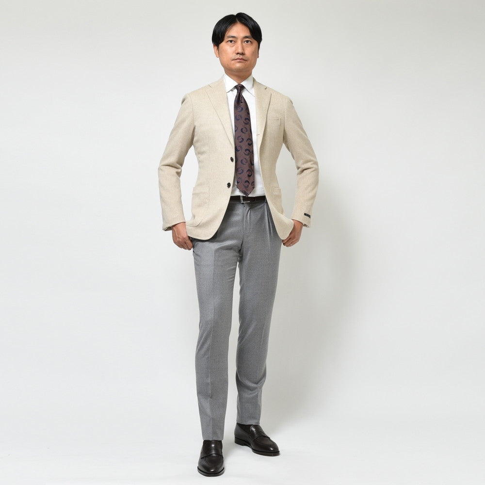 guji（グジ） カシミアフランネル3Bジャケット GUJ-02F（MADE BY RING JACKET / LoroPianaファブリック使用)【秋/冬】