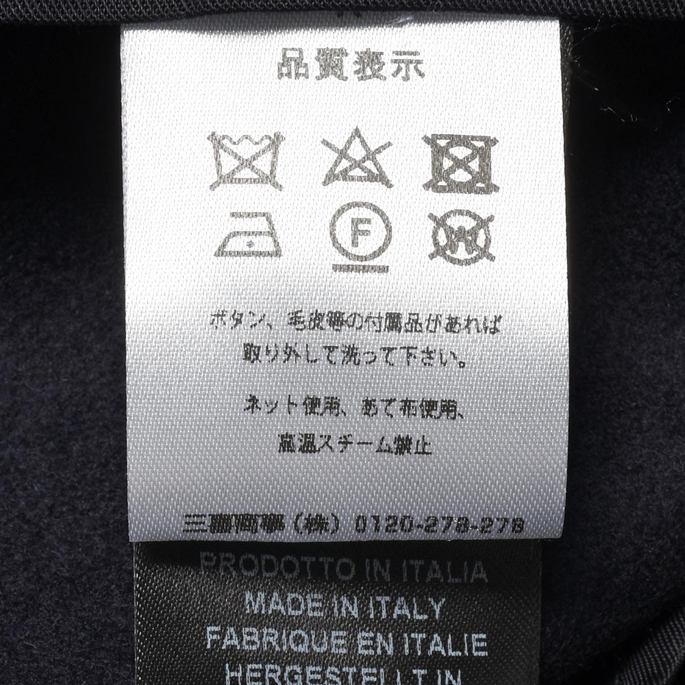 BARENA バレナ ウール ナイロン フランネル ベルテッド ダブル チェスターコート