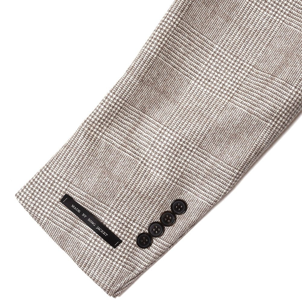 guji（グジ） アンダイドカシミアサキソニーグレンチェック3Bジャケット GUJ-02F（MADE BY RING JACKET / LoroPianaファブリック使用)【秋/冬】