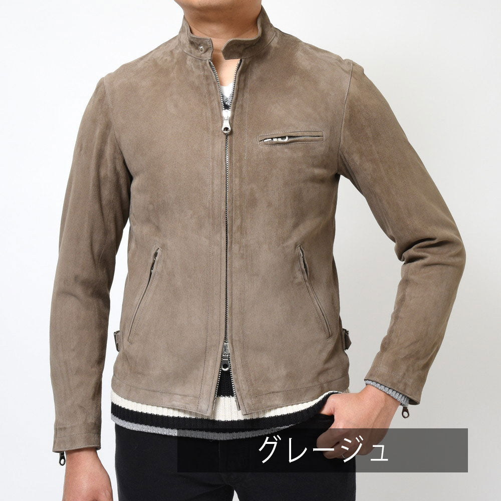 Cinquanta（チンクアンタ） ゴートスエードスタンドカラーシングルライダース H502/1-2011/2012