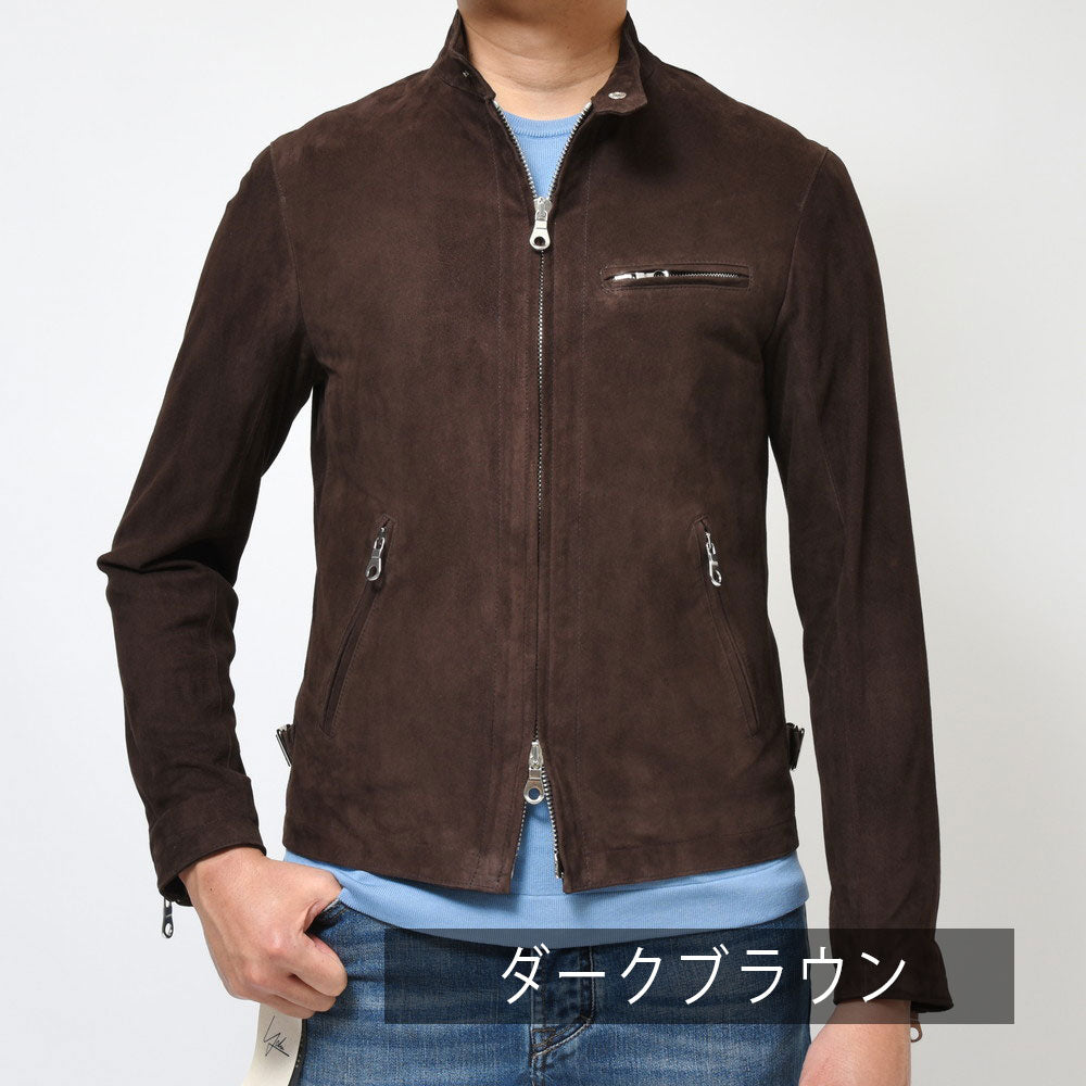 Cinquanta（チンクアンタ） ゴートスエードスタンドカラーシングルライダース H502/1-2011/2012