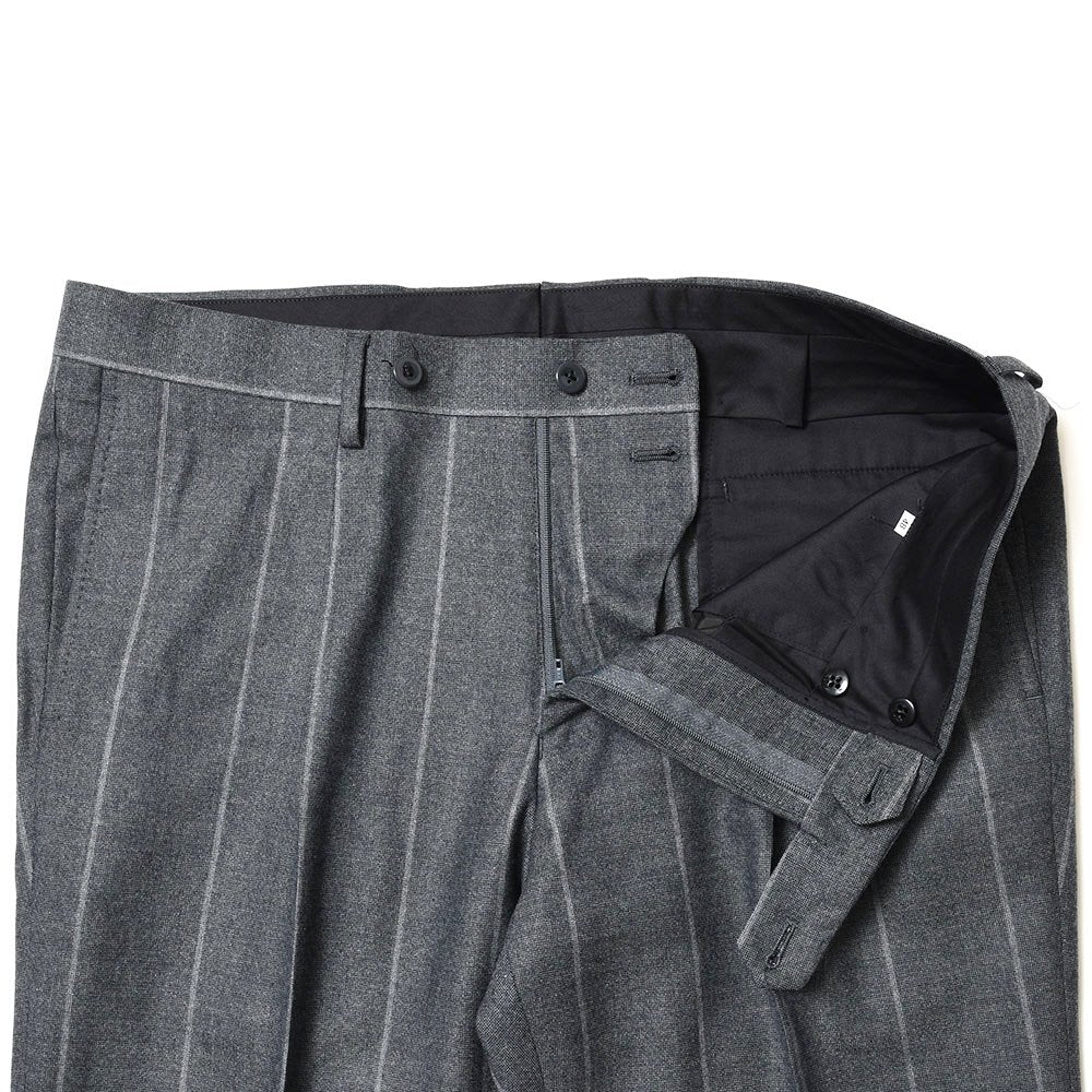 guji（グジ） Magnifico15マニフィコ15 15マイクロンウールチョークストライプ3B1プリーツスーツ(MADE BY RING JACKET / Ermenegildo Zegna