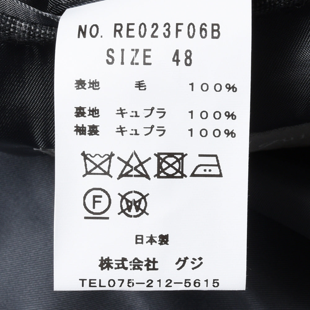 guji（グジ） Magnifico15マニフィコ15 15マイクロンウールチョークストライプ3B1プリーツスーツ(MADE BY RING JACKET / Ermenegildo Zegna