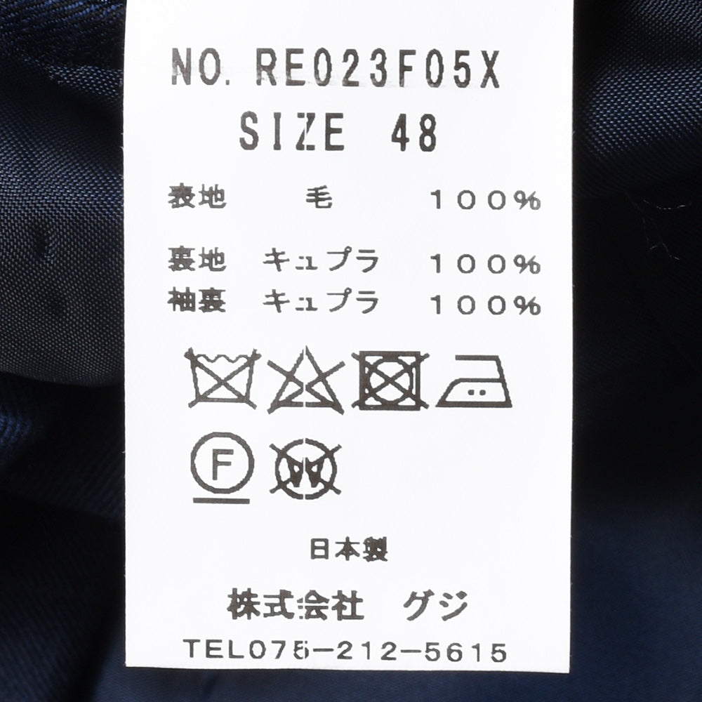 guji（グジ） TROFEOトロフェオ ウールチョークストライプ3B1プリーツスーツ(MADE BY RING JACKET / Ermenegildo Zegnaファブリック使用) 秋/冬