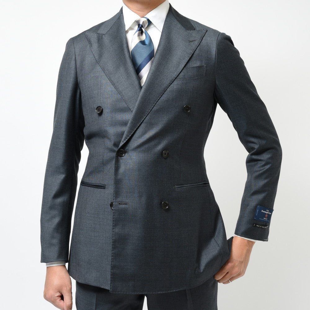 guji（グジ） TROFEOトロフェオ ウールシャークスキン6B1プリーツスーツ(MADE BY RING JACKET / Ermenegildo Zegnaファブリック使用) 【秋/冬】