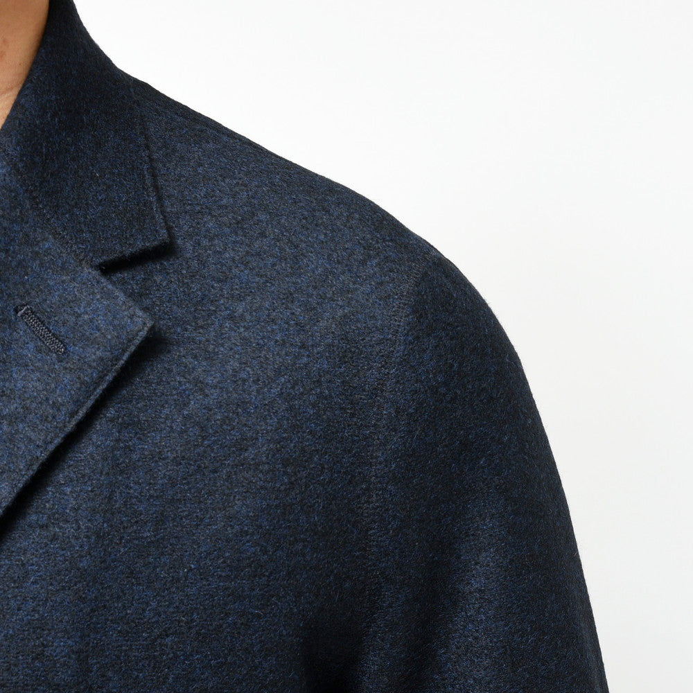 garoh（ガロウ） garoh jacket02 ポリエステルアクリルウールメランジスライバーニット2Bジャケット