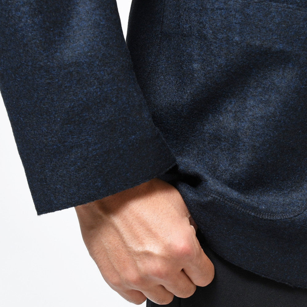 garoh（ガロウ） garoh jacket02 ポリエステルアクリルウールメランジスライバーニット2Bジャケット