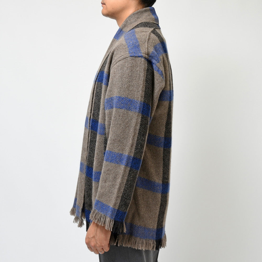 COMOLI（コモリ）×Norlha（ノラ） ヤクウールウィンドーペーンストールジャケット NOMAD NETS