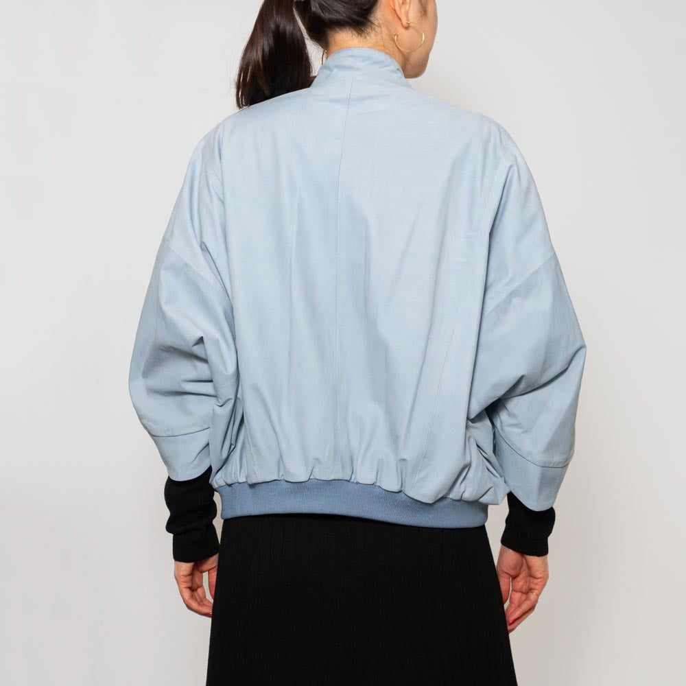 EMMETI(エンメティ)<BR>PAIGE SP PAIGE ラムレザー ジップショートブルゾン