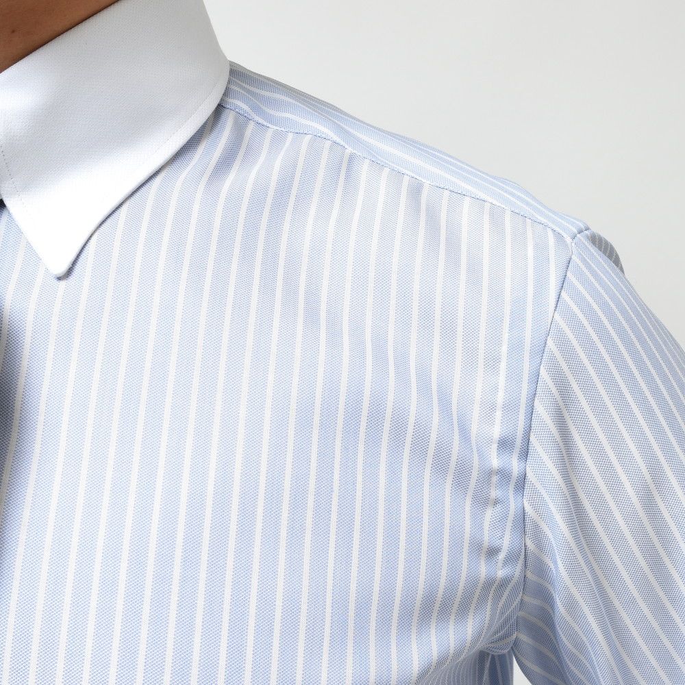 BARBA（バルバ） TAB コットンピンオックスストライプタブカラーシャツ 487-81451