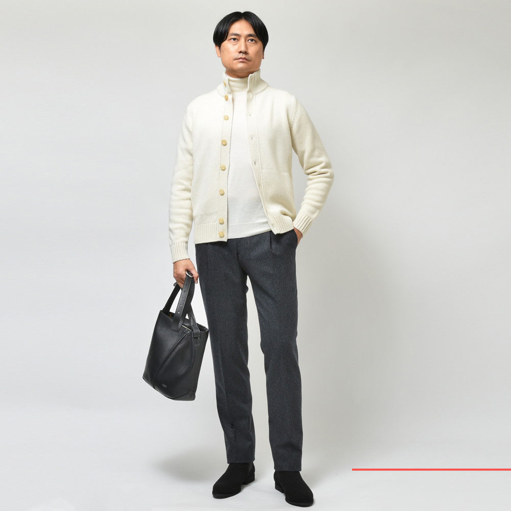 ZANONE（ザノーネ） 5ゲージカシミアスタンドカラーニットカーディガン CHIOTO SLIM FIT/812519/ZK117