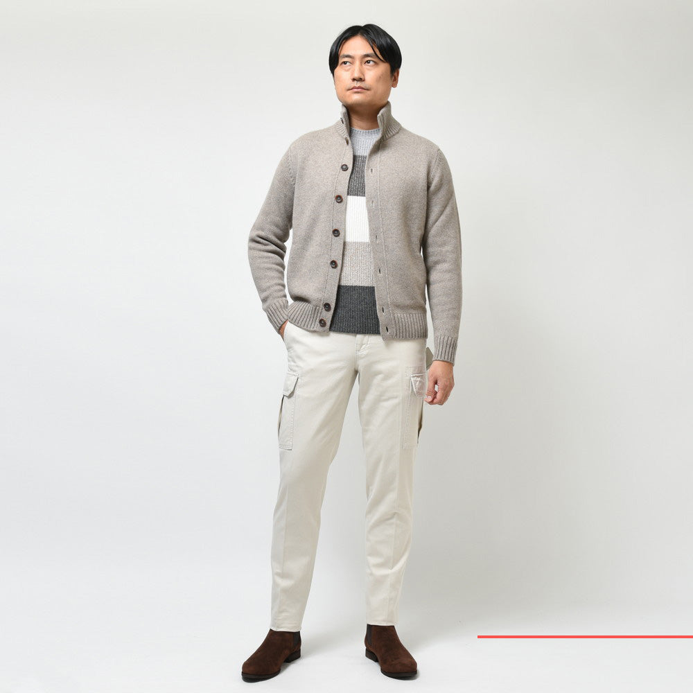 ZANONE（ザノーネ） 5ゲージカシミアスタンドカラーニットカーディガン CHIOTO SLIM FIT/812519/ZK117