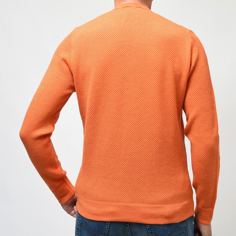 ZANONE（ザノーネ） ワッフルウールクルーネックニット GIRO/SLIM FIT/812510/ZN204/472-85424(M)