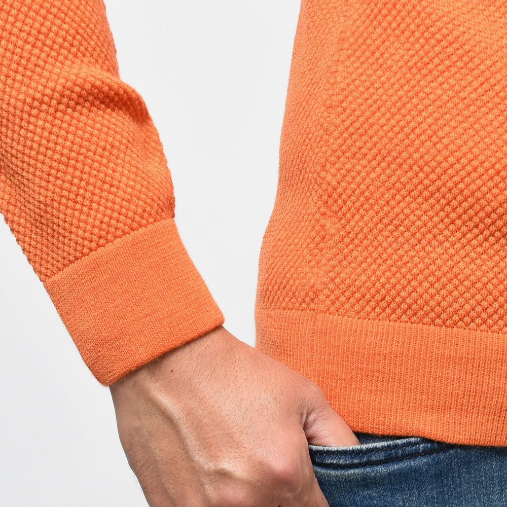 ZANONE（ザノーネ） ワッフルウールクルーネックニット GIRO/SLIM FIT/812510/ZN204/472-85424(M)