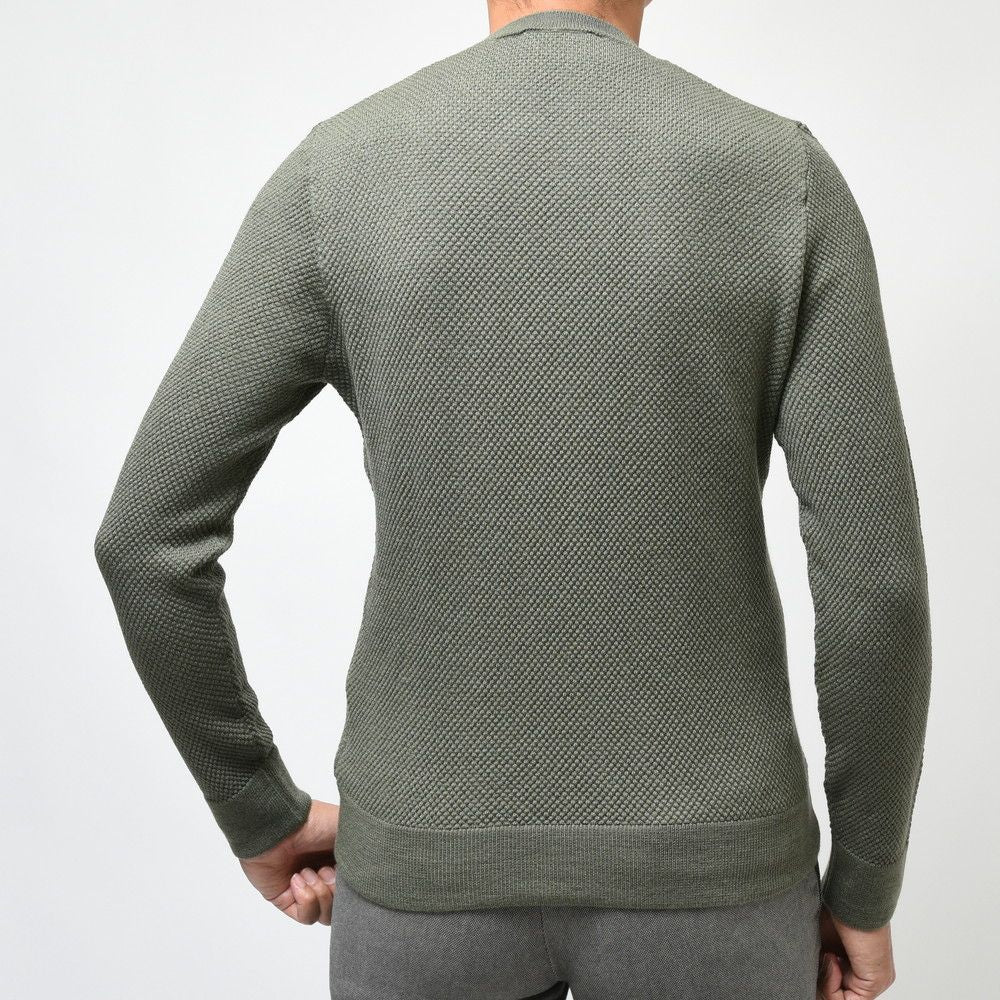 ZANONE（ザノーネ） ワッフルウールクルーネックニット GIRO/SLIM FIT/812510/ZN204/472-85424(M)