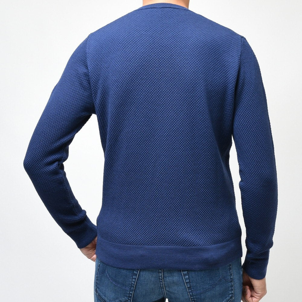 ZANONE（ザノーネ） ワッフルウールクルーネックニット GIRO/SLIM FIT/812510/ZN204/472-85424(M)