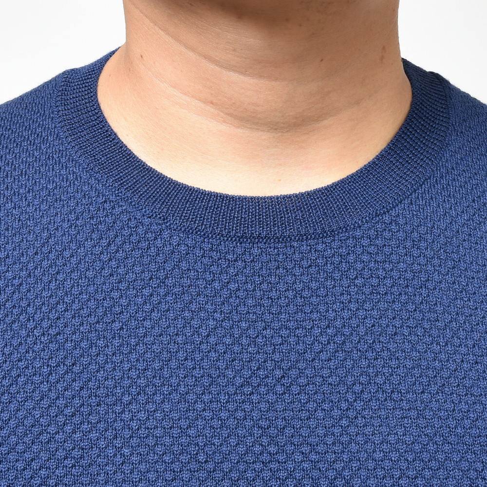 ZANONE（ザノーネ） ワッフルウールクルーネックニット GIRO/SLIM FIT/812510/ZN204/472-85424(M)