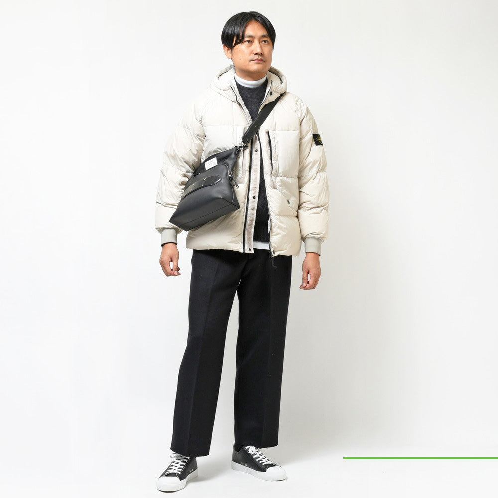 STONE ISLAND(ストーンアイランド) ガーメントダイナイロンレップスフーデッドダウンジャケット 79-154-07-23