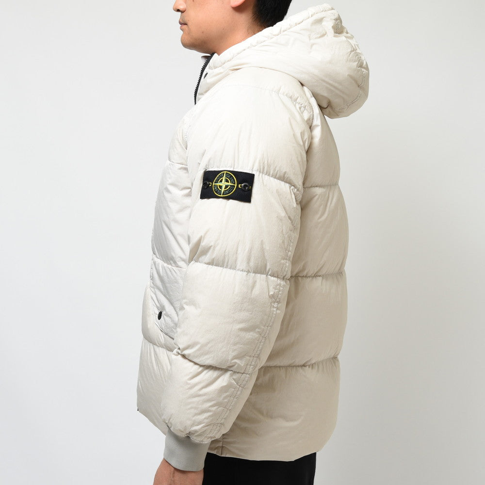 STONE ISLAND(ストーンアイランド) ガーメントダイナイロンレップスフーデッドダウンジャケット 79-154-07-23