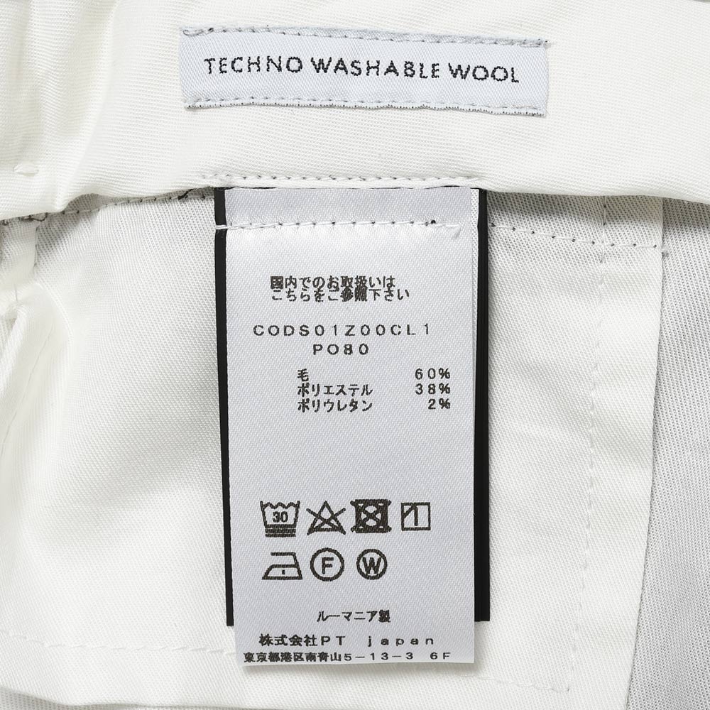 PT TORINO ピーティー トリノ Travel ウォッシャブルライトテクノウールフランネル ストレッチ ノープリーツ ドレスパンツ SUPERSLIM FIT