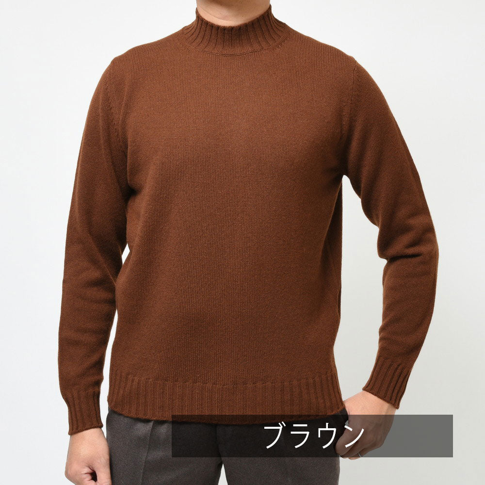 FILIPPO DE LAURENTIIS（フィリッポ デ ローレンティス） 7ゲージウールカシミアモックネックニット LU3ML35