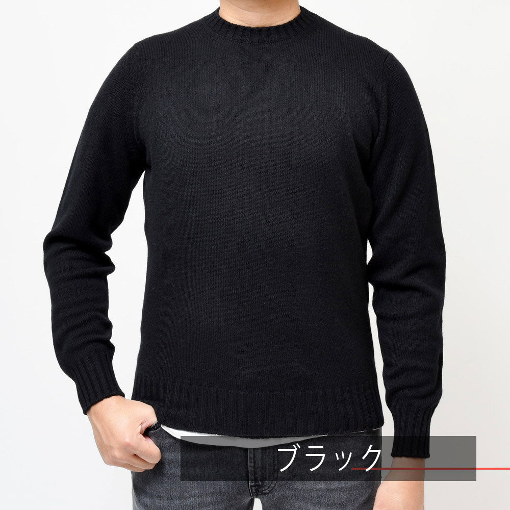 FILIPPO DE LAURENTIIS（フィリッポ デ ローレンティス） 7ゲージウールカシミアクルーネックニット GC3ML35