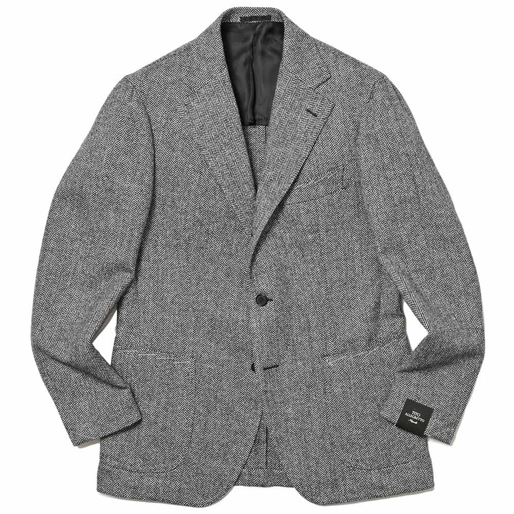 TITO ALLEGRETTO ティト アレグレット ウール ヘリンボーン シングル3Bジャケット