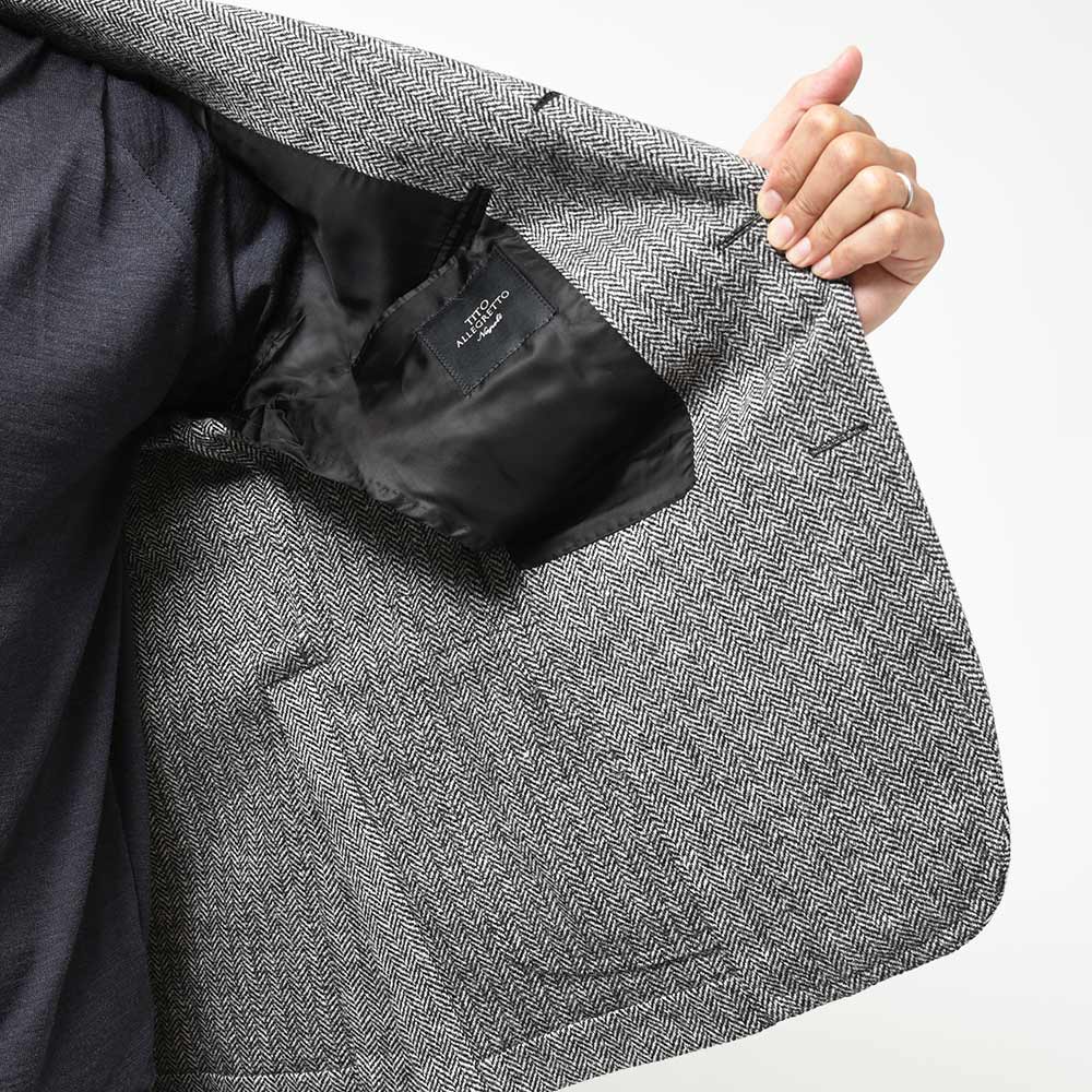 TITO ALLEGRETTO ティト アレグレット ウール ヘリンボーン シングル3Bジャケット