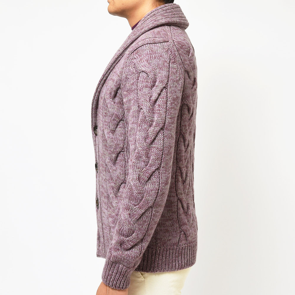 Settefili Cashmere セッテフィーリ カシミア カシミヤ ケーブル ショールカラー ニットカーディガン