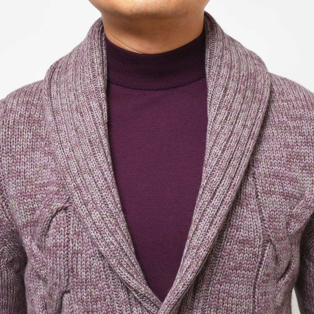 Settefili Cashmere セッテフィーリ カシミア カシミヤ ケーブル ショールカラー ニットカーディガン