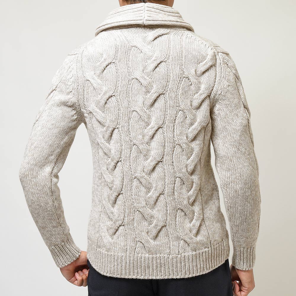 Settefili Cashmere セッテフィーリ カシミア カシミヤ ケーブル ショールカラー ニットカーディガン