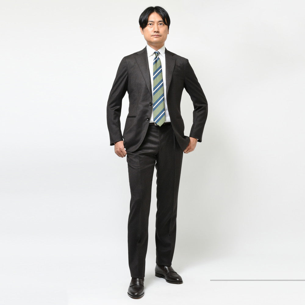 GIANFRANCO BOMMEZZADRI（ジャンフランコ ボメザドリ） ウールサキソニー3B1プリーツスーツ FJ512112+1SK2112/E7170