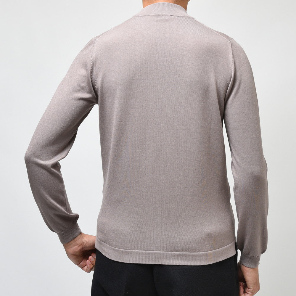 GRAN SASSO（グランサッソ） 12ゲージソフトコットンソリッドモックネックニット 58108/18120