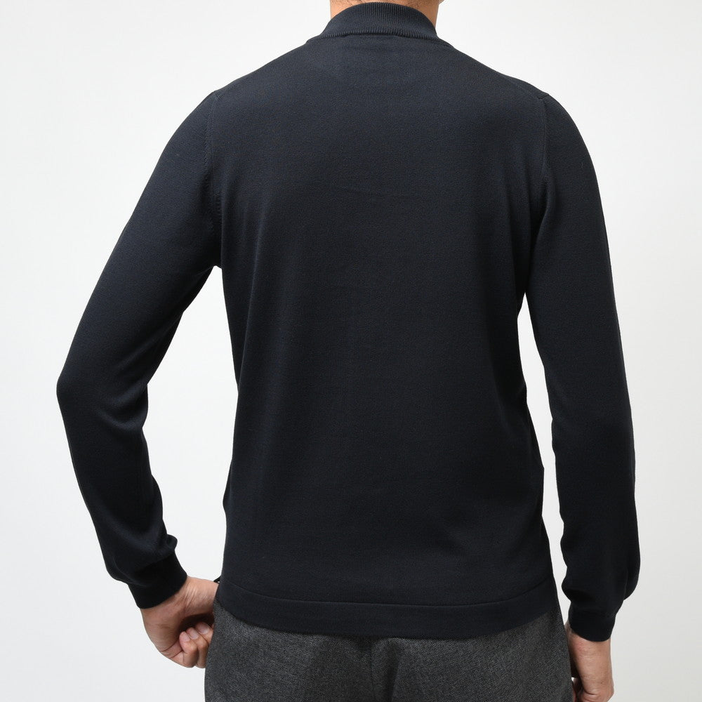 GRAN SASSO（グランサッソ） 12ゲージソフトコットンソリッドモックネックニット 58108/18120