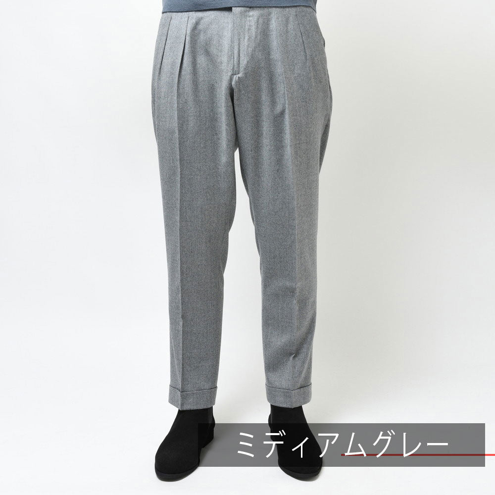 BERWICH（ベルウィッチ） SCOTCHスコッチ ウールサキソニー2インプリーツクロップドパンツ RD5470