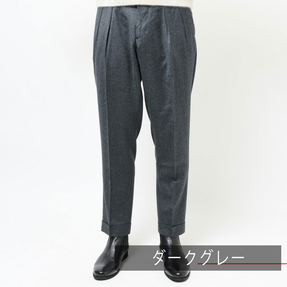 BERWICH（ベルウィッチ） SCOTCHスコッチ ウールサキソニー2インプリーツクロップドパンツ RD5470