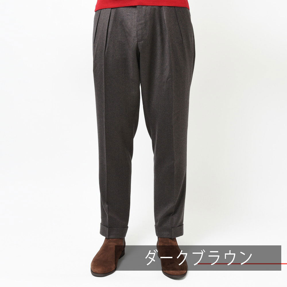BERWICH（ベルウィッチ） SCOTCHスコッチ ウールサキソニー2インプリーツクロップドパンツ RD5470