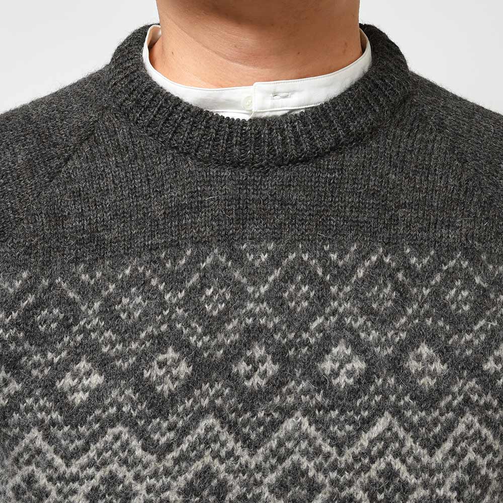 JOHN SMEDLEY ジョンスメドレー OBAN ブリティッシュウール 5ゲージ フェアアイル クルーネック ニット