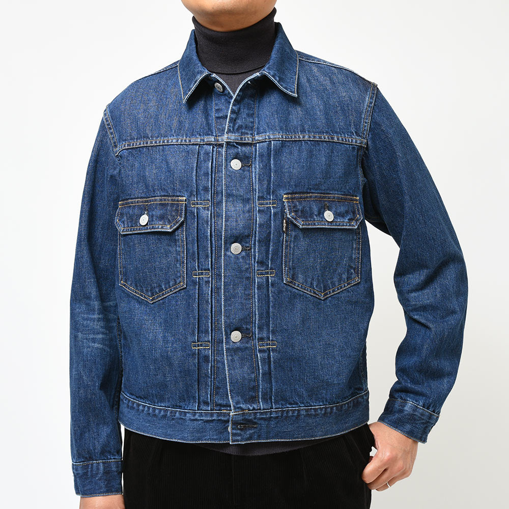 SCYE BASICS サイベーシックス セルビッジデニム ユーズドウォッシュ ピボットスリーブ 2ndタイプ Gジャン トラッカージャケット