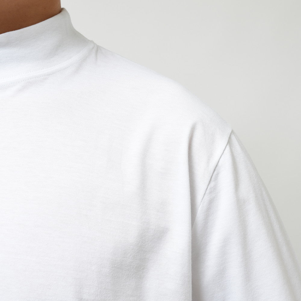 ELACIO（エラシオ） コットンスムースジャージL/Sモックネックカットソー LS MOCK