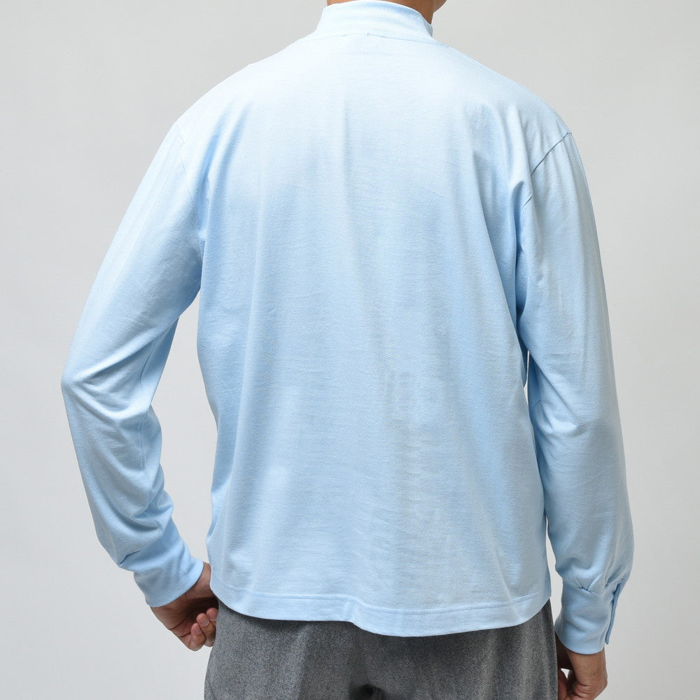 ELACIO（エラシオ） コットンスムースジャージL/Sモックネックカットソー LS MOCK