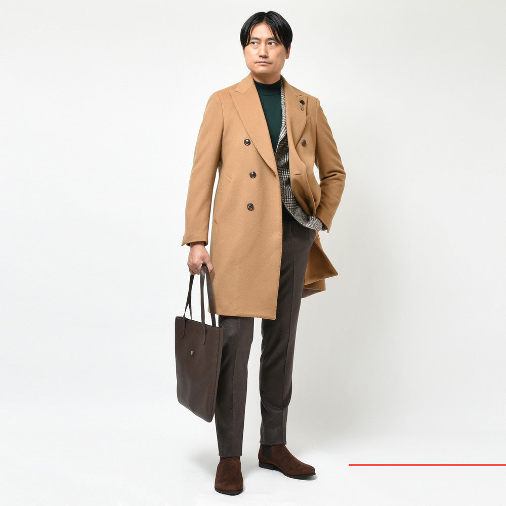 LARDINI（ラルディーニ） SPECIALスペシャル ウールフランネルダブルブレストチェスターフィールドコート JY23218Q/ITC61603