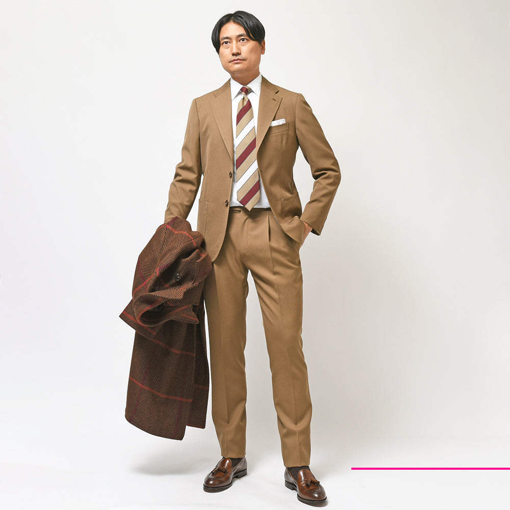 STILE LATINO スティレ ラティーノ CLAUDE ウール ギャバジン 1プリーツ サイドアジャスター シングル2Bスーツ