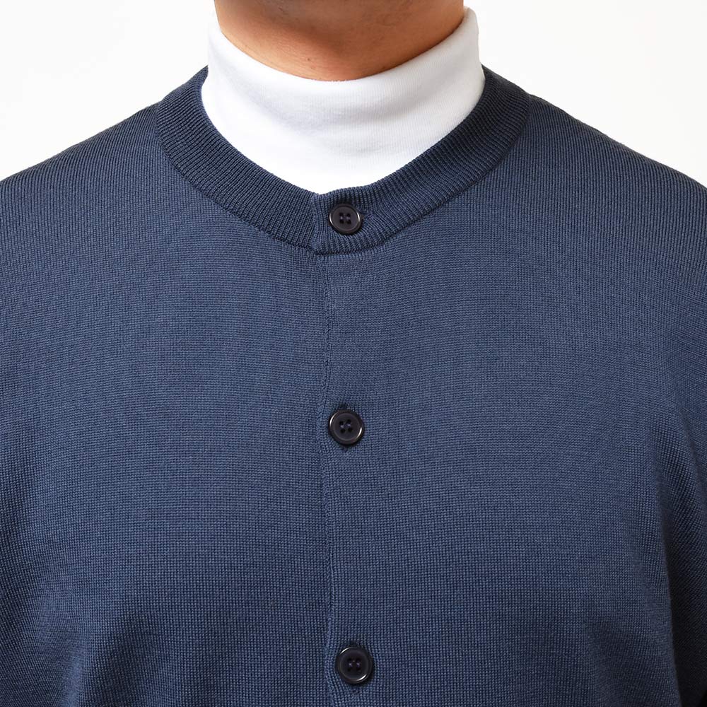 JOHN SMEDLEY ジョンスメドレー A4665 メリノウール 24ゲージ クルーネック ニットカーディガン SWEATER SERIES