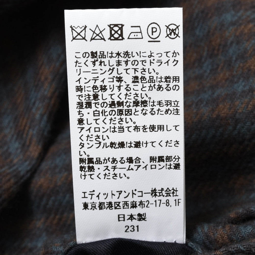 la favola（ラファーヴォラ） コットンフランネルチェック2Bジャケット J25